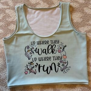 Teal Polka Dot Pixie Shop Crop Tank